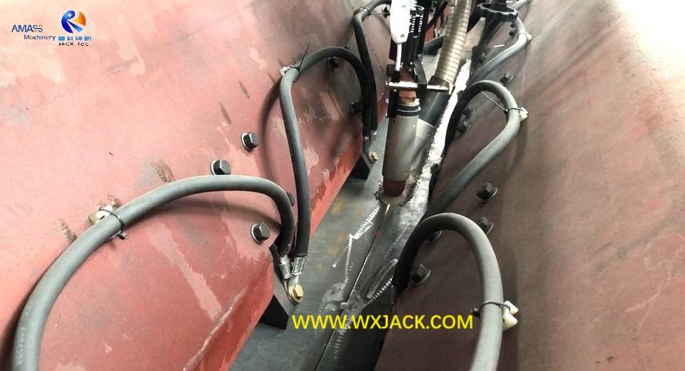 Jacks hidráulicos MP30 y máquina de soldadura con tope de placa fría de agua