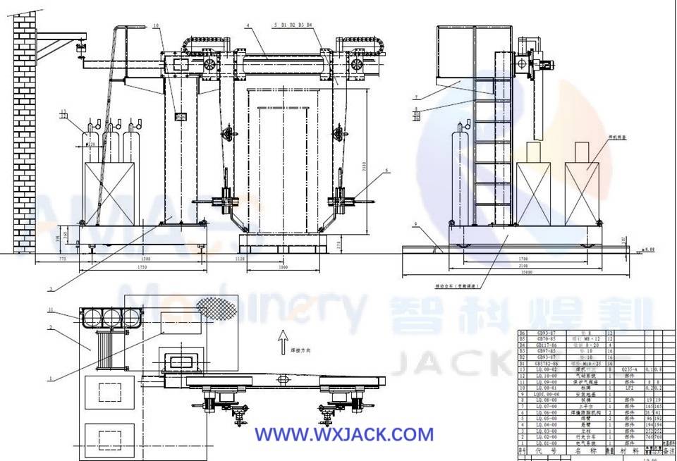 Tubo de pared delgado o máquina de soldadura de costura longitudinal de la viga