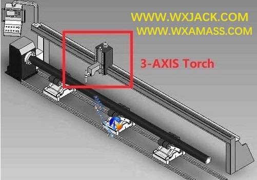 Cortadora de tubos CNC de alta velocidad por llama y plasma 1400/12 de 3 ejes