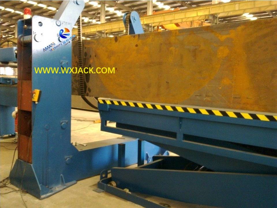 Máquina de volcado de la cadena de trama U doble individual en haz de estructura de acero