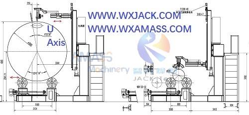 Máquina cortadora de tubos CNC grande por llama y plasma Fig6