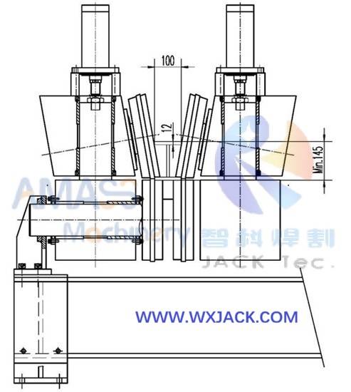 Máquina redondeadora de bordes de brida de viga Fig9 H 3