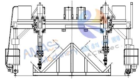 Máquina de soldadura con sierra de pórtico de viga 2 IH LHAC