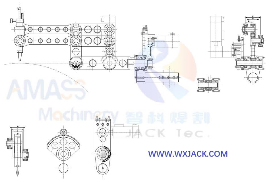 Medio de control sofisticado CP6-1400/15 Máquina de corte de intersección de tubería CNC