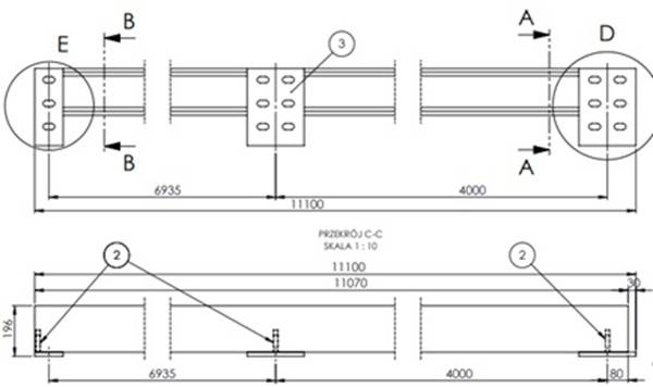 Fig6 Caja de estructura de acero H Equipo de rotación de la columna de la viga