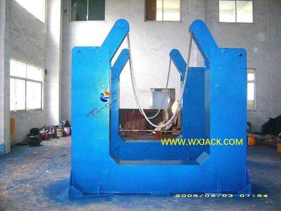 Máquina de volcado de la cadena de trama U doble individual en haz de estructura de acero