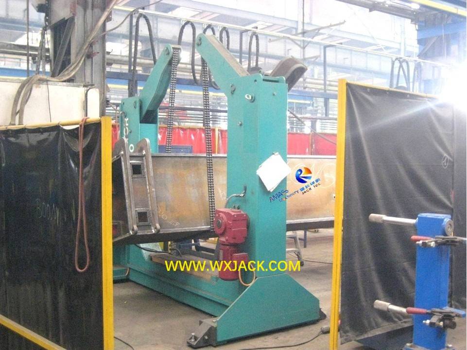 Máquina de volcado de la cadena de trama U doble individual en haz de estructura de acero