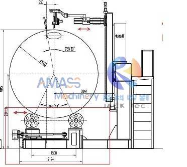 Máquina cortadora de tubos CNC Fig2, tramo de rollo giratorio