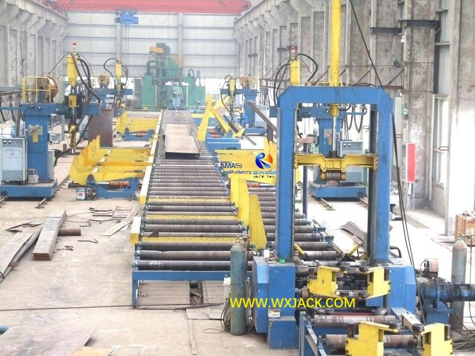 Máquina de ensamblaje de vigas H con vigas en T