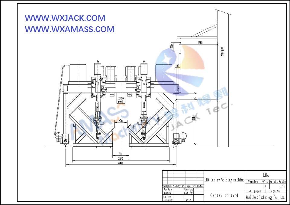 Máquina de soldadura SAW de pórtico de viga 2 IH LHAZ