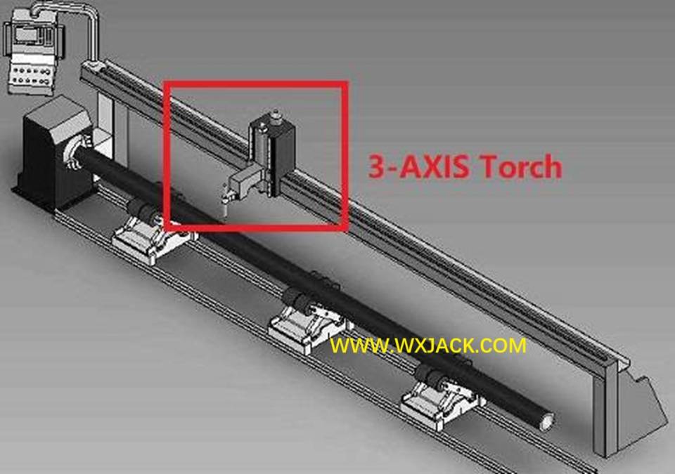 3 eje 1400/12 Máquina de corte de tubería CNC Flame and Plasma High Speed ​​CNC