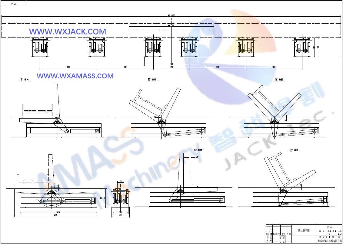 Plataforma giratoria para equipos de vuelco de estructura de acero