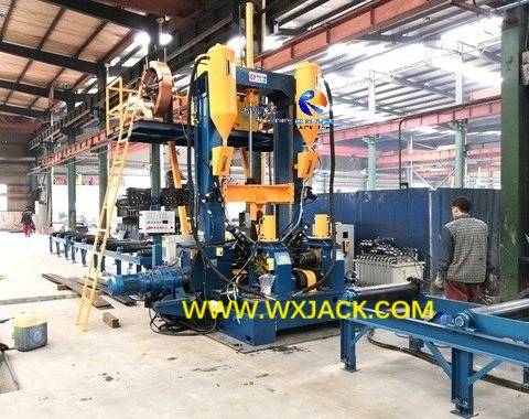 H Beam Assembly Weld Enderezar las ventajas de aplicación de la máquina integral en la producción de estructura de acero