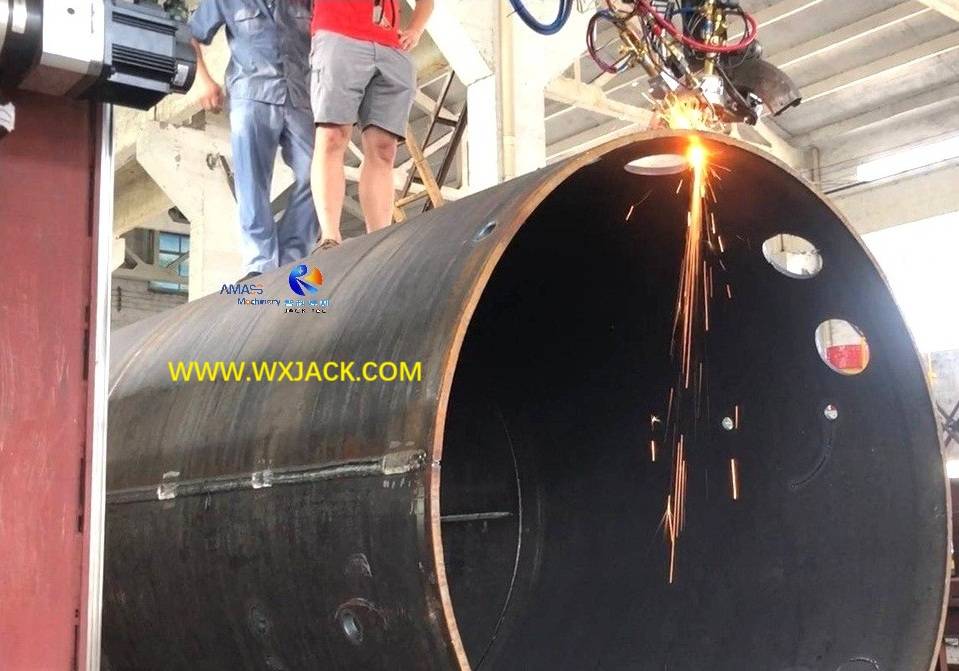 7 eje 2500/12 Máquina de corte de tubería CNC de llama y plasma CNC
