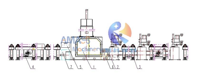 Disposición de la máquina de ensamblaje de vigas 1 H