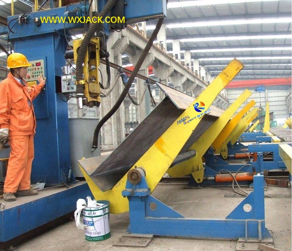 Máquina de volcado de Box H Beam