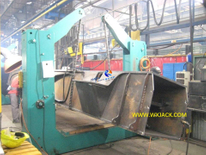 Máquina de volcado de la cadena de trama U doble individual en haz de estructura de acero