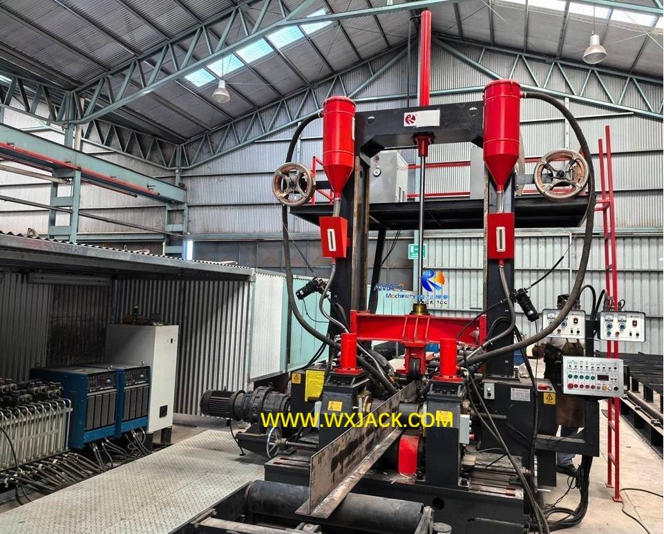 Máquina de soldadura de vigas verticales en H 3 en 1
