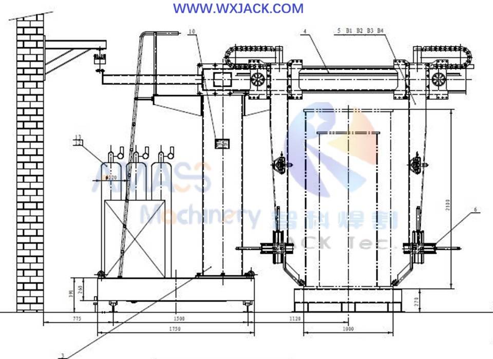 Máquina de soldadura longitudinal de vigas grandes 5 5A