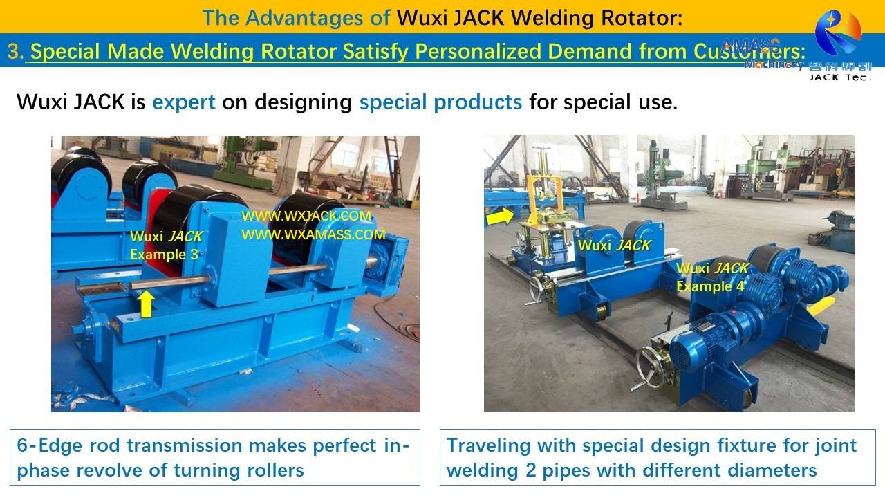 幻灯片Rodillo giratorio de soldadura con ajuste de 5 husillos
