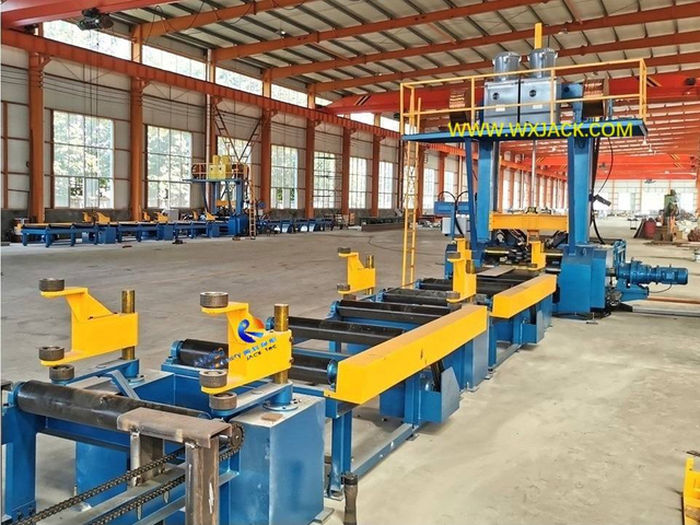 8 M&aacute;quina enderezadora y soldadora para ensamblaje de vigas en H 3 en 1 50