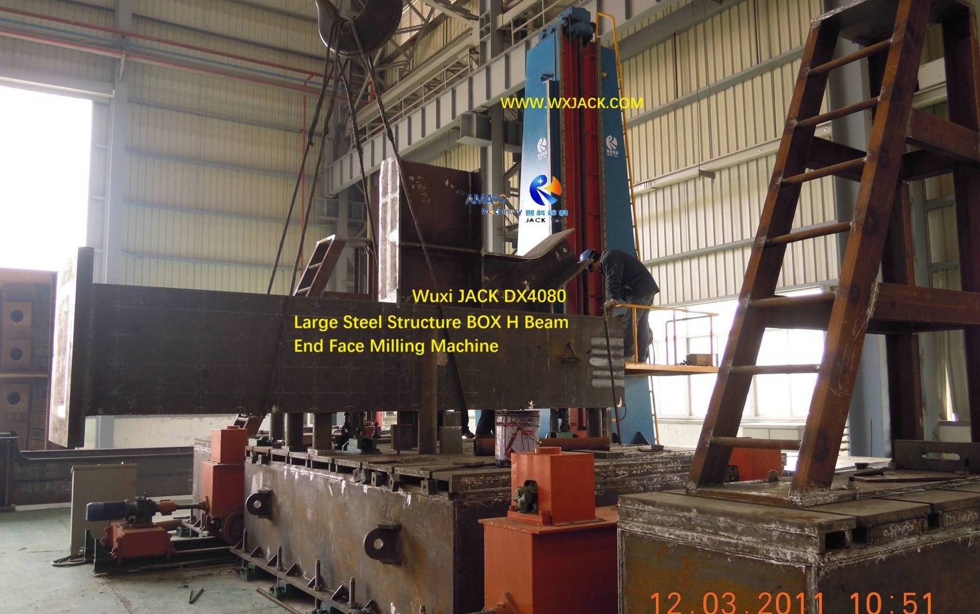 1 Heavy duty Large Steel Structure BOX I H Beam End Face Milling Machine 11
