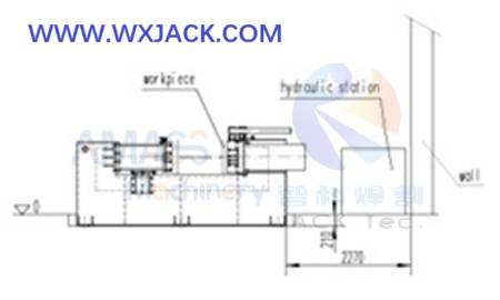 Fig1 Máquina enderezadora de prensa horizontal con viga CAJA H de estructura de acero 41